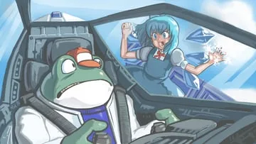 cirno, slippy toad (star fox, touhou) by profitwalrus