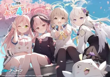 azusa (blue archive) hanako (blue archive) hifumi (blue archive) koharu (blue archive) peroro (blue archive) (blue archive) by nijihashi sora