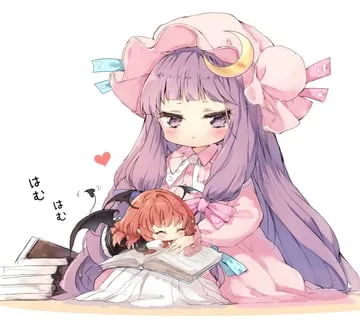 koakuma, patchouli knowledge (touhou) by piyokichi