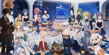 aether, amber, collei, ganyu, guoba, kamisato ayaka, keqing, klee, lumine, nahida, noelle, paimon, raiden shogun, sayu, seelie, tighnari, venti, xiangling, xiao, yae miko, zhongli (genshin impact) by swkl:d