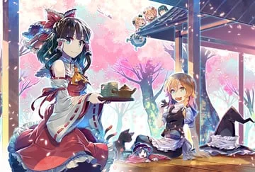 hakurei reimu, kaenbyou rin, kaenbyou rin (cat), kirisame marisa, luna child, star sapphire, sukuna shinmyoumaru, sunny milk (touhou) by zounose