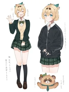 kazama iroha, pokobee (hololive) by yoshioka (today is kyou)