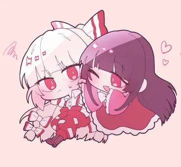 fujiwara no mokou, houraisan kaguya (touhou) by somei ooo