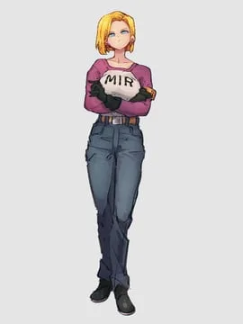 android 17, android 18 (dragon ball super) by kemachiku