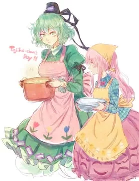 hata no kokoro, soga no tojiko (touhou) by terrajin