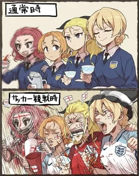 assam, darjeeling, orange pekoe, rosehip (euro 2016, girls und panzer, tobaku mokushiroku kaiji, uefa euros) by ree (re-19)