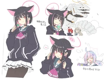 akane, binah, kazusa, maki, reisa (blue archive) by satou kibi