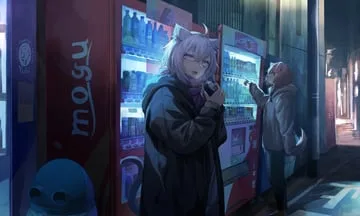 inugami korone, nekomata okayu (hololive) by miyabino (miyabi1616)