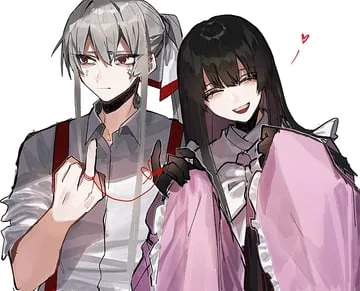 fujiwara no mokou, houraisan kaguya (touhou) by fuuga (perv rsity)