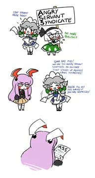 izayoi sakuya, konpaku youmu, reisen udongein inaba (touhou) by peachems (gemu)