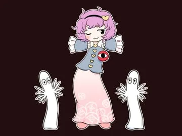 hattifattener, komeiji satori (moomin, touhou) by itatatata