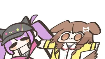 bibi (tokoyami towa), inugami korone, tokoyami towa (hololive) by reiruka