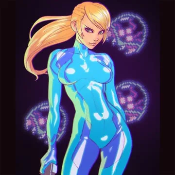 daphne ann blake, daphne blake, laura kinney, meryl silverburgh, metroid (creature), metroid larva, samus aran, x-23 (marvel, metal gear (series), metal gear solid, metroid: other m, scooby-doo (series), x-men) by ilya kuvshinov