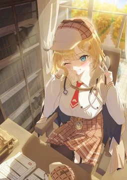 watson amelia, watson amelia (1st costume) (hololive english) by applepie (12711019)