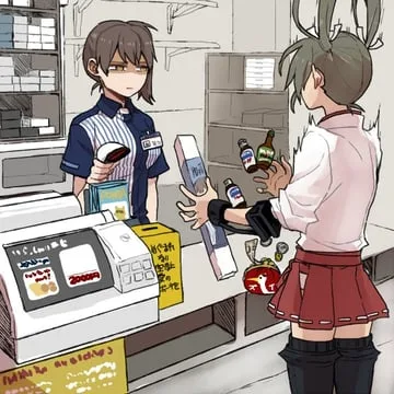 kaga (kancolle), kaga (lawson) (kancolle), zuikaku (kancolle) (kantai collection, lawson) by ree (re-19)