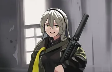 larry foulke, ump40 (ace combat zero, girls' frontline) by kion-kun