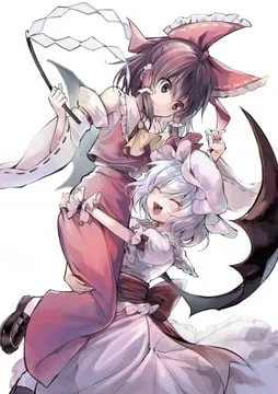 hakurei reimu, remilia scarlet (touhou) by yuki (popopo)