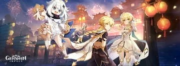 aether, keqing, lumine, ningguang, paimon, zhongli (genshin impact) by oshioshio