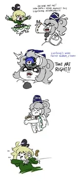 kaku seiga, mononobe no futo, soga no tojiko (touhou) by peachems (gemu)