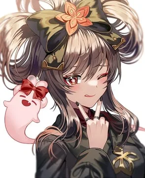 boo tao (genshin impact) cinnamiku hu tao (genshin impact) (genshin impact sanrio) by silence girl