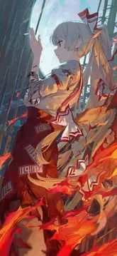fujiwara no mokou (touhou) by modare