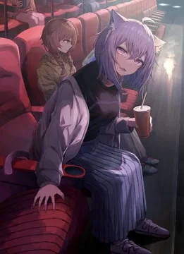 inugami korone, nekomata okayu (hololive) by miyabino (miyabi1616)