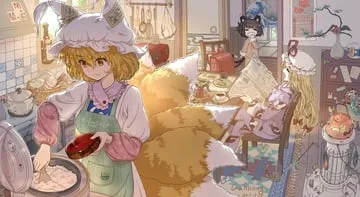 chen, ran yakumo, yakumo ran, yakumo yukari (touhou) by dahuang