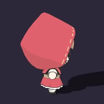 little red riding hood (grimm), nanashi mumei, smol mumei (hololive english) by seafoamboy