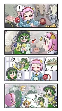kicchou yachie, komeiji koishi, komeiji satori, otter spirit (touhou, wily beast and weakest creature) by chamaji