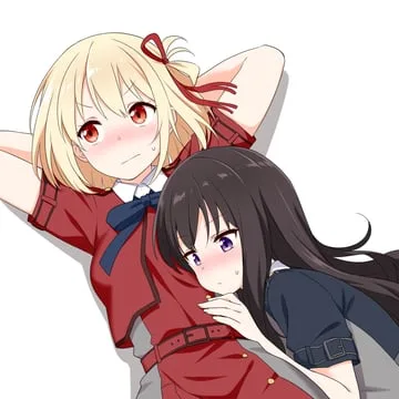 inoue takina, nishikigi chisato (lycoris recoil) by felutiahime