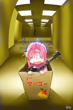 gotoh hitori, gotou hitori (backrooms (creepypasta), bocchi the rock!) by sena 8ito