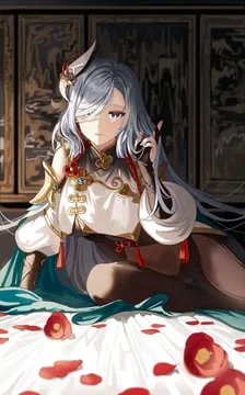 sangonomiya kokomi, shenhe, yun jin (genshin impact) by silence girl