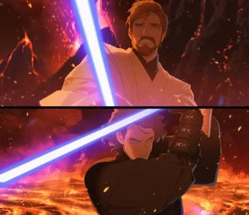 anakin skywalker obi-wan kenobi (star wars star wars: revenge of the sith) by 0109 (artist)