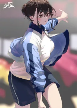 リリースに釘付けさせる長身女子