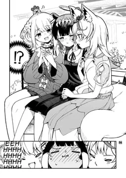 momosuzu nene, nekko (momosuzu nene), ninomae ina'nis, omaru polka (hololive english) by num (angrynum)