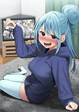 aqua (konosuba), darkness (konosuba), satou kazuma (kono subarashii sekai ni shukufuku wo!) by izawa (bhive003)