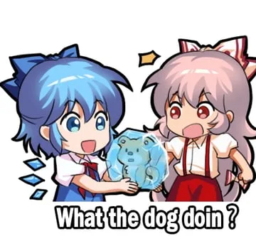 cirno, fujiwara no mokou (touhou) by jokanhiyou