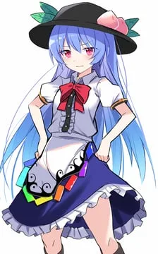 hinanawi tenshi (touhou) by e.o.