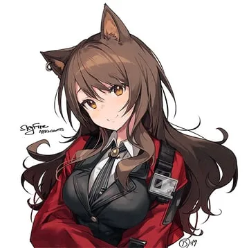 skyfire (arknights) by nagu