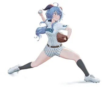 ganyu (genshin impact, major league baseball, seattle mariners) by carlo montie