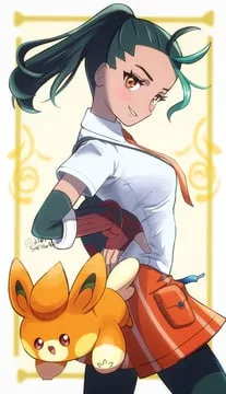 nemona (pokemon) pawmi (pokemon pokemon (game) pokemon sv) by tonayon