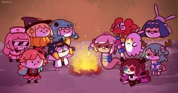boomei (nanashi mumei), ceres fauna, dollrys (irys), gawr gura, giraffe fauna, hakos baelz, halloween baelz, irys, mori calliope, nanashi mumei, ninomae ina'nis, ouro kronii, sana worm (tsukumo sana), takanashi kiara, tsukumo sana, watson amelia, yukkronii (ouro kronii) (hololive english) by keenbiscuit