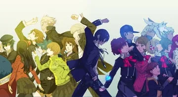 aegis, aigis, amada ken, amagi yukiko, aragaki shinjirou, hanamura yousuke, iori junpei, kirijou mitsuru, koromaru, kujikawa rise, kuma, labrys, narukami yu, narukami yuu, sanada akihiko, satonaka chie, shiomi kotone, shirogane naoto, takeba yukari, tatsumi kanji, yamagishi fuuka, yuuki makoto (persona 3 portable, persona 4: the ultimate in mayonaka arena) by club3