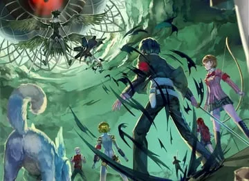 aegis, aigis, iori junpei, kirijou mitsuru, koromaru, nyx avatar, nyx, sanada akihiko, takeba yukari, thanatos, yuuki makoto (persona 3) by club3