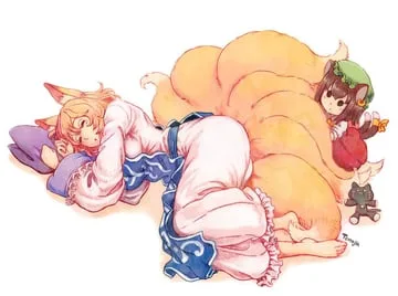 chen, ran yakumo, yakumo ran (touhou) by terrajin