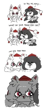 inubashiri momiji, shameimaru aya (touhou) by peachems (gemu)