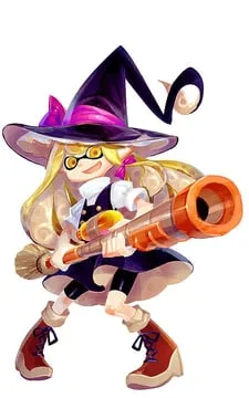 inkling player character, kirisame marisa (splatoon 1, splatoon (series), touhou) by zounose