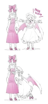 hakurei reimu, remilia scarlet (touhou) by yuki (popopo)
