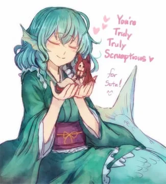 imaizumi kagerou, wakasagihime (chitty chitty bang bang, touhou) by terrajin