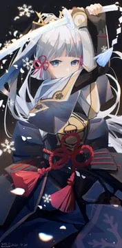 kamisato ayaka (genshin impact) by swkl:d